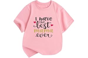 Sanqidu Toddler Baby Girl Summer T Shirt Tops Mama’s Bestie Letters Printed Short Sleeve Daily Casual Tees Outfit