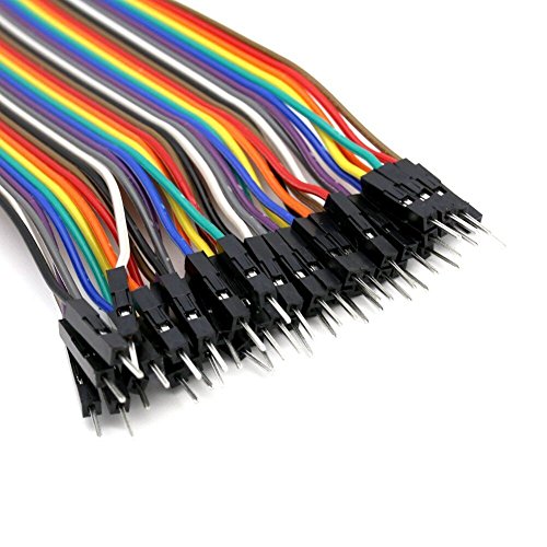 Keywish Multicolored Dupont Wire 40 Pin Male to Female Dupont Wire, 40 Pin Male to Male, 40 Pin Female to Female Breadboard Jumper wire Ribbon Cables kit for Arduino,Raspberry Pi