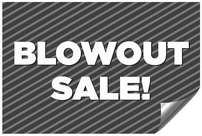 CGSignLab | "Blowout Sale -Stripes Gray" Heavy-Duty Industrial Self-Adhesive Aluminum Wall Decal (5-Pack) | 48"x32"