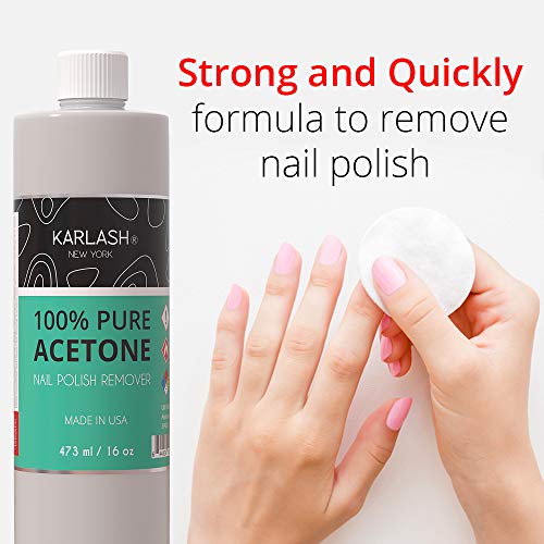 Karlash Professional 100 Pure Acetone Polish Nail Remover 16 oz