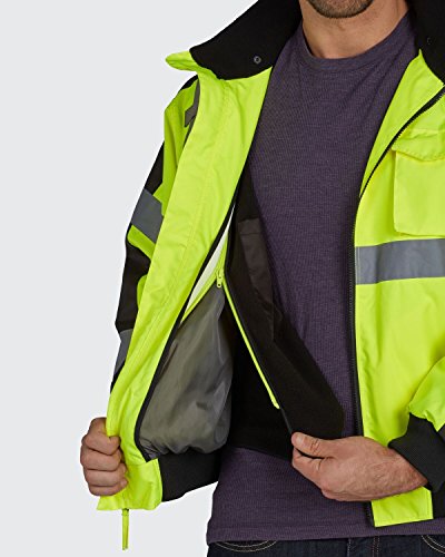 Utility Pro UHV575 Polyester High-Vis Waterproof 3 Season Jacket with Removable Liner with Dupont Teflon fabric protector,  Yellow,  Large - Thumbnail 2