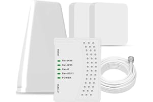 HXSDPLUS Cell Phone Booster for Home, Up to 7000Sq. Ft,Cell Phone Signal Booster for Rural Area with 2 Indoor Panel Antennas,Boosts 5G 4G LTE for Home (Dark White)