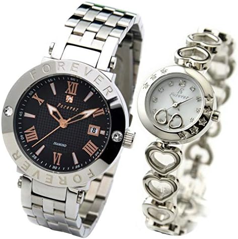 ペアウォッチ メンズ １０気圧防水、レディース ブレスレットウォッ【レディースはベルト調整が工具なしで簡単に出来ます】 チFG1203-5PG-FL1207-1