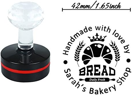 Round 42mm Customized Multicolor Bread Daily Fresh Ear Wheat Imperial Crown Leaf Self Inking Wreath Return Monogram Names Address Rubber Handmade Teacher Wedding Family Stamps