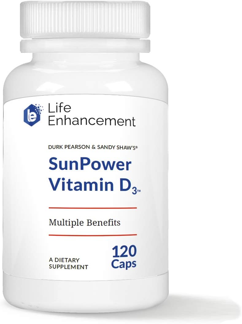Life Enhancement SunPower Vitamin D3 | 2000 IU Vitamin D3 (Cholecalciferol) | 120 Servings