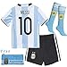 Barcelona Kids Jersey New 2017 light blue /black Football Soccer Home Kit Kids Jersey & Shorts & Socks & Free Pen Bag Sportwear Kit (11-12 years)