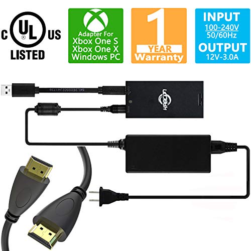Kinect Adapter for Xbox One S Xbox One X Windows PC [UL Listed] Xbox Kinect Adapter Power Supply for Xbox 1S 1X Kinect 2.0 Sensor, Xbox One Kinect Adapter for PC Windows 10 8.1 8