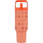 Tronco 40 oz Tumbler with Handle and Straw, Leak-Proof Insulated Tumbler with Flip Straw and Top Handle, Reusable Insulated Cup Water Bottle for Home, Outdoors, Fits in Cup Holder, Cold for 30 Hours