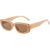 BUTABY Rectangle Sunglasses for Women Retro Driving Glasses 90’s Vintage Fashion Narrow Square Frame UV400 Protection