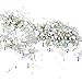 WXJ13 1300 Pieces Flatback Rhinestones AB Round Brilliant, 6 Size, 1.5 mm - 5 mm