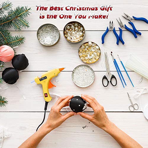 image for Hot Glue Gun, TopElek Upgraded 15W/25W Dual Temp Mini Glue Gun with 30