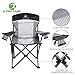 ALPHA CAMP Oversized Mesh Back Camping Folding Chair Heavy Duty Support 350 LBS Collapsible Steel Frame Quad Chair Padded Arm Chair with Cup Holder Portable for Outdoor,Blackthumb 1