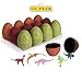 12 Pack Dinosaur Eggs with Mini Dinosaur Figures in Jurassic Dino Egg- Easter Eggs Basket Stuffers for Party Kids Easter Gift - Dinosaur Toys Party Favors
