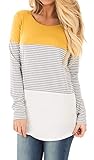 For G and PL Women's Color Block Grey Stripe