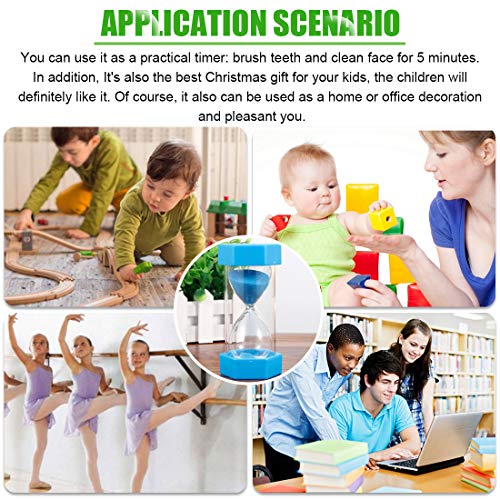 image for Keadic 5 Minutes Security Sandglass Hourglass Sand Clock Timer for Kid