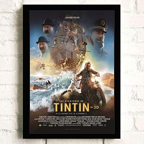 The Adventures of Tintin Cartoon Poster Prints Wall Art Decor Unframed,Multiple Patterns Available,16x12 32x22 Inches