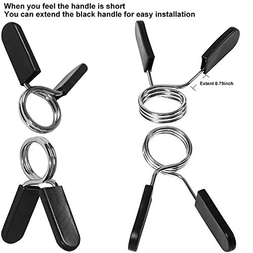 OwnZone Spring Clip Collars, 24mm/0.95 Inch 4PCS Barbell Clamps Only