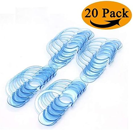 20 Pieces C-Shape Teeth Whitening Cheek Retractor, Autoclavable Dental Mouth Opener, Disposable Dental Lip Cheek Retractor for Mouthguard Challenge Game(Can Be Mixed: Large, Medium, Small),M