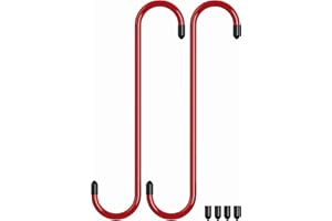 Bac-kitchen 2 Pcs Brake Caliper Hangers Brake Caliper Hooks with Rubber Tips Automotive Tool for Braking, Bearing, Axle and Suspension Work (2pcs red)