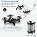 LUXON Drone RC Mini Drones for Kids Headless Quadcopter Drone with Foldable Remote Control Helicopter 2.4GHz 6-Axis Kids Drone One Key Return Small Airplane for Indoor / Outdoor Flying (Black)