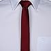 Elviros Mens Solid Color Eco-friendly Fashion Skinny Tie 1.6'' (4cm) Wine Red