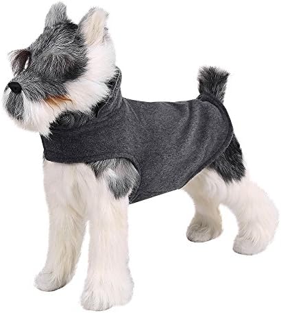FOREYY Reflective Dog Fleece Coat with Velcro Closure and Leash Attachment Hole - Dogs Pet Autumn Winter Jacket Sweater Vest Apparel Clothes for Small Medium and Large Dogs(Gray,XXL)