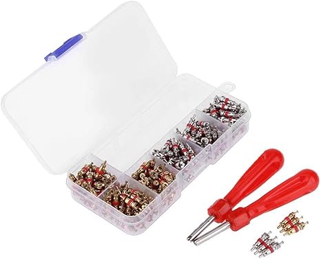 Amazon Co Jp 空調バルブコア 242pcs 設定r134aのユニバーサルカーa Cエアコンr134aのバルブコアのオートエアコンツール修理バルブリムーバーキット 真鍮 ホーム キッチン