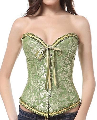SOUGAO Vintage Corset Top Classic Overbust Bustier Waist Taming