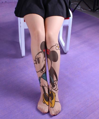 Amazon Co Jp ディズニー タトゥータイツ ストッキング ミニー柄 服 ファッション小物