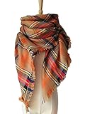 Lanzom Large Tartan Fashion Women Warm Blanket Scarf Lovely Wrap Shawl (Color 10)