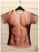 Voglee Men Funny Muscle Tee shirt Undershirt 3D Print Short Sleeve T-Shirts Costume, Large / Asian, Muscle