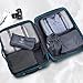 Travel Packing Cubes VAGREEZ Travel Luggage Organizers Packing Cubes with Laundry Bag (Light Grey)