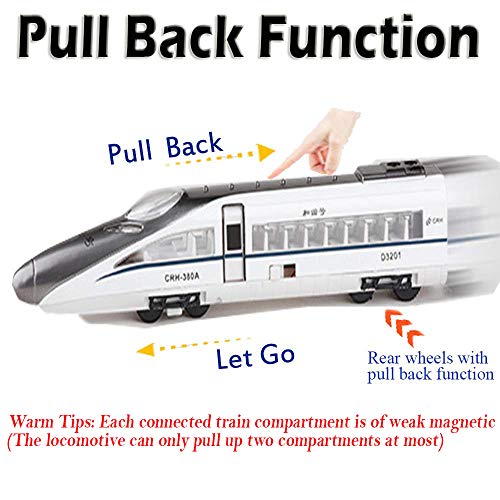 image for MinYn Diecast Train Toy Set High Speed Bullet Train Express Magnetic P