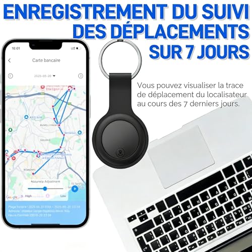 Traceur GPS Voiture Compatible avec iOS et Android,2026 Smart Traceur Tag Tracker GPS Localisateurs D'Objets Bluetooth Couverture Mondiale en Temps Réel,Localisateurs Tags pour Voiture Animaux