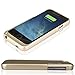 Rechargeable Battery Backup Power Bank Charger Case Cover for iphone 6 Plus / 6S Plus with 4800mAh capacity (Gold)
