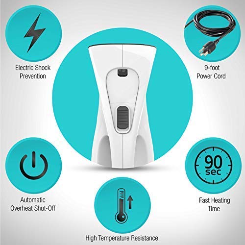 Steamer for Clothes [2020] 220ml 7-in-1 Powerful Multi Use: Clothes Fabric Portable Wrinkle Remover-Clean-Sterilize-Sanitize-Refresh-Treat-Defrost Garment/Home/Kitchen/Bathroom/Car/Travel - Thumbnail 3