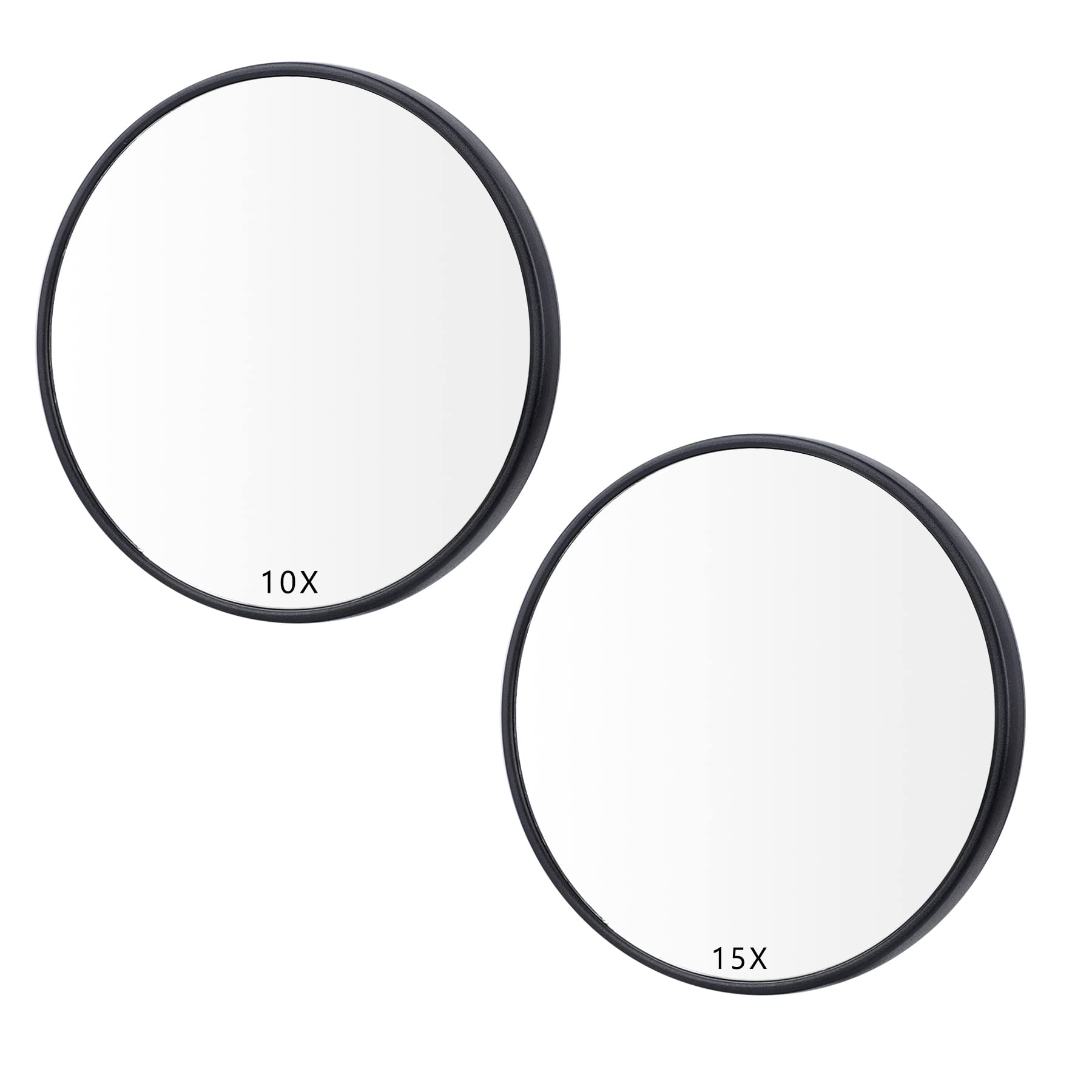 Guangyuan 2-Piece Eyebrow Magnifying Mirror - 15X & 10X Travel Mirror with Suction Cups for Makeup & Eyebrow Tweezing