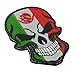 SpaceAuto Skull Head w/ Flag of Mexico Military Tactical Morale Badge Hook Loop Fastener Patch 3.54