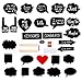 Large Wedding Photo Booth Props 26pcs BizoeRade DIY Party Props, Included 10pcs Black Blank Chalkboard Message Signs & 16pcs Wedding Props with Funny Written TEXT For Weddings Party
