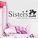 Neartime Sisters Wake The Best of Friends PVC Wall Sticker Home Decor DIY Art (28cm×10cm ×5cm, Pink)