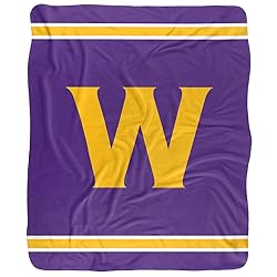 Williams College Blanket, 50"x60" Logo Stripe Silky