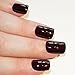 False Nails Bling Art French Fake Burgundy Brown Squoval 24 Acrylic Medium Tips