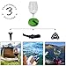 Outdoor Wine Glass Holder by Bella D’Vine – 3 Attachments include Lawn Wine Stake For Picnics, Suction Base For Boats and Hot Tubs, Strap For Patio Chairs – Fun Wine Gift – Lime Green