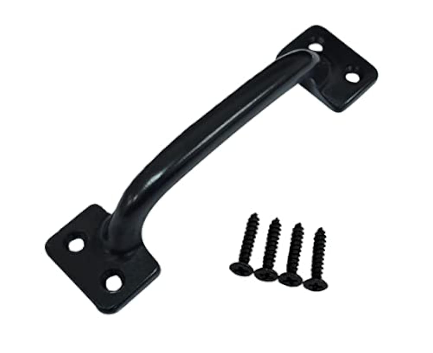 QCAA Soild Brass, 4-7/8", Heavier Sash Lift Pull, Traditional Type, Matte Black, 1 Pack, Made in Taiwan