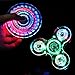 CPEI LED Fidget Spinner, Clear LED Light UP Fidget Finger Dice Anti-Stress Release Toys for Children Adults (LED Clear, Spinner)