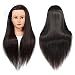 Training Head 26"-28" Female Mannequin Head Hair Styling Manikin Cosmetology Doll Head Long Hair Synthetic Fiber Hair Hairdressing Training Model Free Clamp (1711LB0220) primary