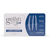 Gelish Soft Gel&trade; Tips - 550 Count Professional Quality Press on Nails Extension for Strong, Long-Lasting Manicures &ndash; Easy Application, Natural Look, Pre-shaped False Nail