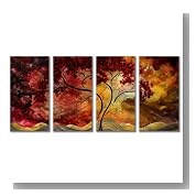 Passionate Light Metal Wall Art - Set of 4 - 51W x 23.5H in.