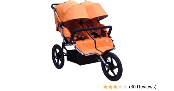 tike tech double jogging stroller orange