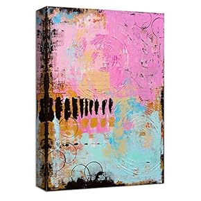 Canvas Wall Art Abstract Colorful Painting Artwork for Home Prints Framed - 12x18 inches